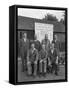 Ici Powder Works Team in Front of the Safety League Board, Denaby Main, South Yorkshire, 1962-Michael Walters-Framed Stretched Canvas