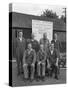 Ici Powder Works Team in Front of the Safety League Board, Denaby Main, South Yorkshire, 1962-Michael Walters-Stretched Canvas