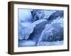 Icicles Bizarre Frozen Water at Waterfall in Winter-null-Framed Photographic Print