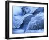 Icicles Bizarre Frozen Water at Waterfall in Winter-null-Framed Photographic Print