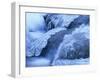 Icicles Bizarre Frozen Water at Waterfall in Winter-null-Framed Photographic Print