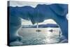 Icicles hang from an iceberg floating by Enterprise Island, Antarctica-Paul Souders-Stretched Canvas