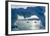 Icicles hang from an iceberg floating by Enterprise Island, Antarctica-Paul Souders-Framed Photographic Print