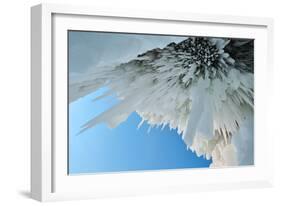 Icicles - Ice Stalactites Hanging From Cave Ceiling, Lake Baikal, Siberia, Russia, March-Olga Kamenskaya-Framed Photographic Print