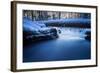 Icicles in the Stream Course in the Winter Wood, Triebtal, Vogtland, Saxony, Germany-Falk Hermann-Framed Photographic Print