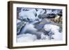 Icicles in the Stream Course in the Winter Wood-Falk Hermann-Framed Photographic Print