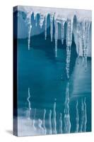 Icicles Mirrored in Calm Water from Ice Floating in the Neumayer Channel Near Wiencke Island-Michael Nolan-Stretched Canvas