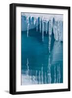 Icicles Mirrored in Calm Water from Ice Floating in the Neumayer Channel Near Wiencke Island-Michael Nolan-Framed Photographic Print