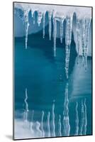 Icicles Mirrored in Calm Water from Ice Floating in the Neumayer Channel Near Wiencke Island-Michael Nolan-Mounted Photographic Print