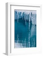 Icicles Mirrored in Calm Water from Ice Floating in the Neumayer Channel Near Wiencke Island-Michael Nolan-Framed Photographic Print