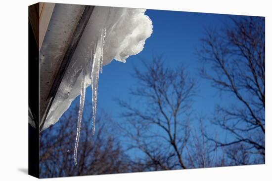 Icicles on Gutter-null-Stretched Canvas