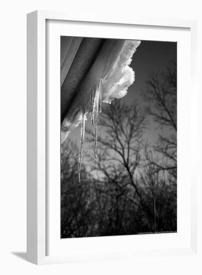 Icicles on Gutter-null-Framed Photo