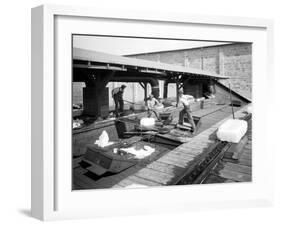 Icing Cars, Cold Storage Plant at Zillah, 1915-Asahel Curtis-Framed Giclee Print