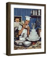 "Icing the Wedding Cake," June 16, 1945-Stevan Dohanos-Framed Giclee Print