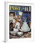 "Icing the Wedding Cake," Saturday Evening Post Cover, June 16, 1945-Stevan Dohanos-Framed Giclee Print