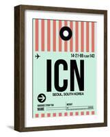 ICN Seoul Luggage Tag I-NaxArt-Framed Art Print