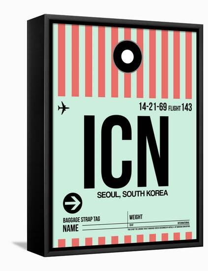 ICN Seoul Luggage Tag I-NaxArt-Framed Stretched Canvas