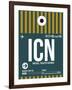 ICN Seoul Luggage Tag II-NaxArt-Framed Art Print