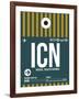 ICN Seoul Luggage Tag II-NaxArt-Framed Art Print