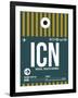 ICN Seoul Luggage Tag II-NaxArt-Framed Art Print