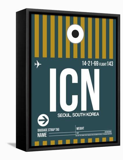 ICN Seoul Luggage Tag II-NaxArt-Framed Stretched Canvas
