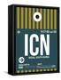 ICN Seoul Luggage Tag II-NaxArt-Framed Stretched Canvas