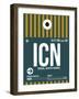 ICN Seoul Luggage Tag II-NaxArt-Framed Art Print