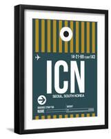 ICN Seoul Luggage Tag II-NaxArt-Framed Art Print