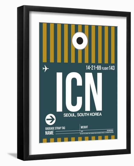 ICN Seoul Luggage Tag II-NaxArt-Framed Art Print