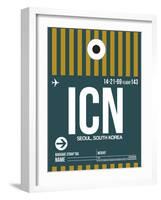 ICN Seoul Luggage Tag II-NaxArt-Framed Art Print