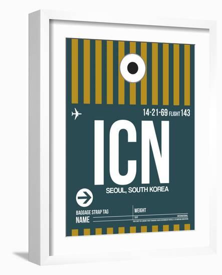 ICN Seoul Luggage Tag II-NaxArt-Framed Art Print