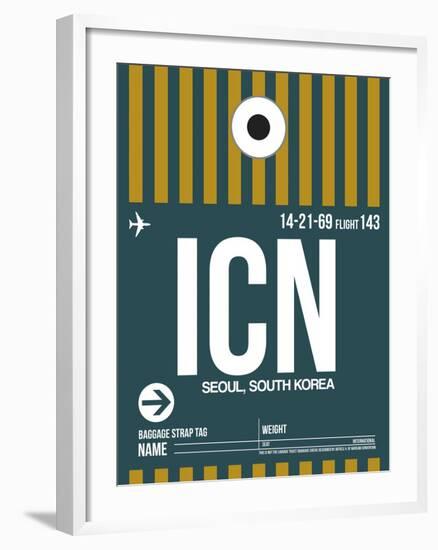 ICN Seoul Luggage Tag II-NaxArt-Framed Art Print