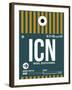 ICN Seoul Luggage Tag II-NaxArt-Framed Art Print