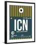 ICN Seoul Luggage Tag II-NaxArt-Framed Art Print