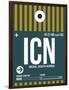 ICN Seoul Luggage Tag II-NaxArt-Framed Art Print