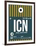 ICN Seoul Luggage Tag II-NaxArt-Framed Art Print