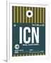 ICN Seoul Luggage Tag II-NaxArt-Framed Art Print