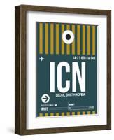 ICN Seoul Luggage Tag II-NaxArt-Framed Art Print