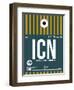 ICN Seoul Luggage Tag II-NaxArt-Framed Art Print