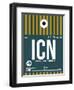 ICN Seoul Luggage Tag II-NaxArt-Framed Art Print