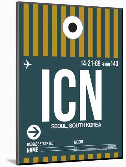 ICN Seoul Luggage Tag II-NaxArt-Mounted Art Print