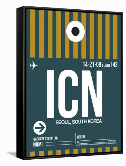 ICN Seoul Luggage Tag II-NaxArt-Framed Stretched Canvas