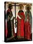 Icon Depicting Ss. Constantine, Helena and Agatha, Novgorod School, circa 1500-Dionisy-Stretched Canvas