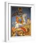 Icon Depicting St. George Slaying a Dragon in St. George's Orthodox Church, Madaba, Jordan-null-Framed Photographic Print