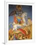 Icon Depicting St. George Slaying a Dragon in St. George's Orthodox Church, Madaba, Jordan-null-Framed Photographic Print