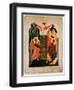 Icon Depicting the Annunciation, Novgorod School (Oil on Panel)-Russian-Framed Premium Giclee Print