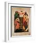 Icon Depicting the Annunciation, Novgorod School (Oil on Panel)-Russian-Framed Premium Giclee Print