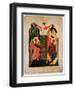 Icon Depicting the Annunciation, Novgorod School (Oil on Panel)-Russian-Framed Giclee Print