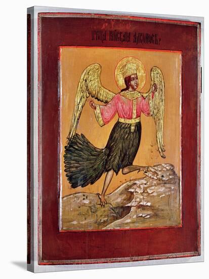 Icon Depicting the Bird of Paradise (Oil on Panel)-Russian-Stretched Canvas