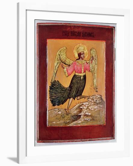 Icon Depicting the Bird of Paradise (Oil on Panel)-Russian-Framed Giclee Print